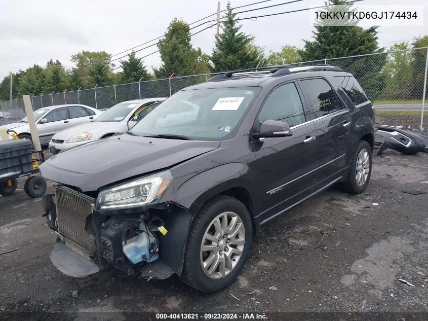 2016 GMC Acadia Denali VIN: 1GKKVTKD6GJ174434 Lot: 40413621