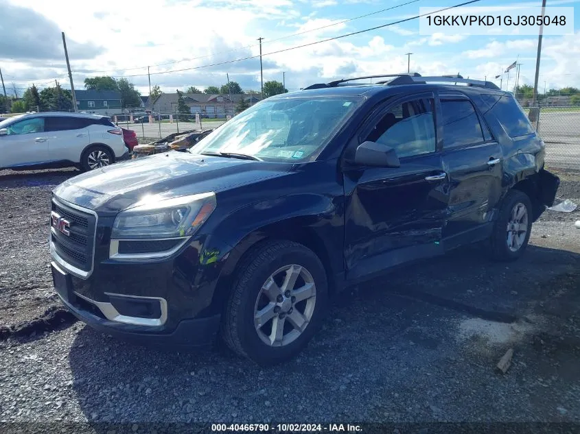 2016 GMC Acadia Sle-2 VIN: 1GKKVPKD1GJ305048 Lot: 40466790