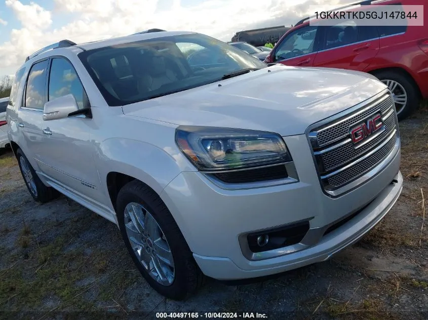 2016 GMC Acadia Denali VIN: 1GKKRTKD5GJ147844 Lot: 40497165