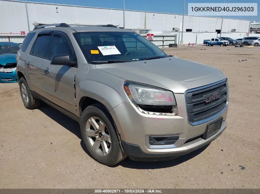 2016 GMC Acadia Sle-1 VIN: 1GKKRNED4GJ296303 Lot: 40502971