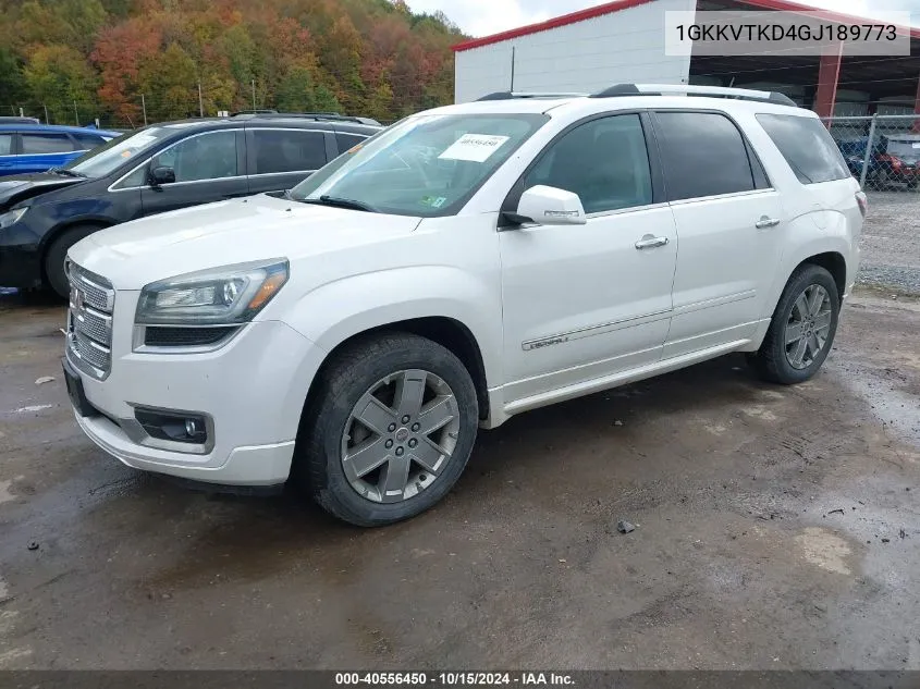 2016 GMC Acadia Denali VIN: 1GKKVTKD4GJ189773 Lot: 40556450