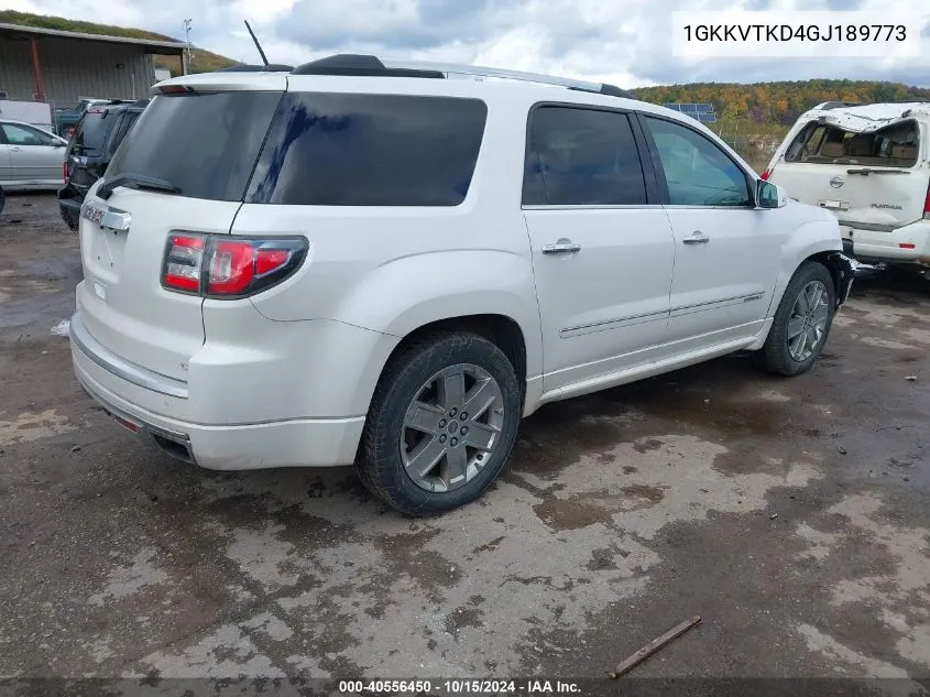 1GKKVTKD4GJ189773 2016 GMC Acadia Denali