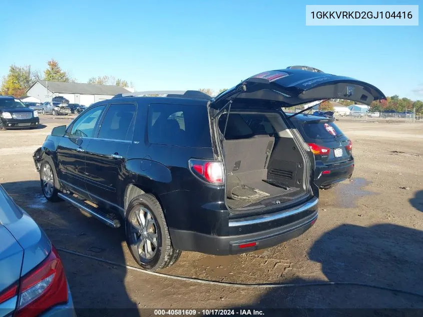 1GKKVRKD2GJ104416 2016 GMC Acadia Slt-1