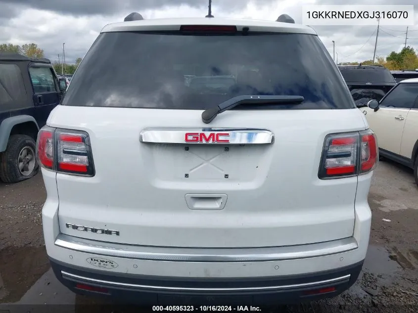 2016 GMC Acadia Sle-1 VIN: 1GKKRNEDXGJ316070 Lot: 40595323