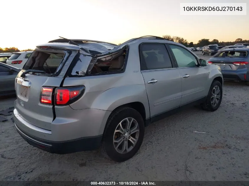 2016 GMC Acadia Slt-2 VIN: 1GKKRSKD6GJ270143 Lot: 40632373