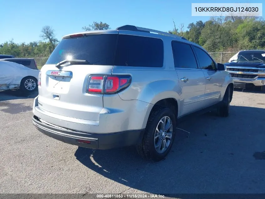 2016 GMC Acadia Slt-1 VIN: 1GKKRRKD8GJ124030 Lot: 40811853