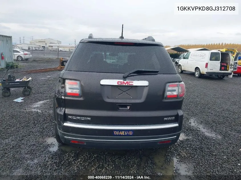 1GKKVPKD8GJ312708 2016 GMC Acadia Sle-2