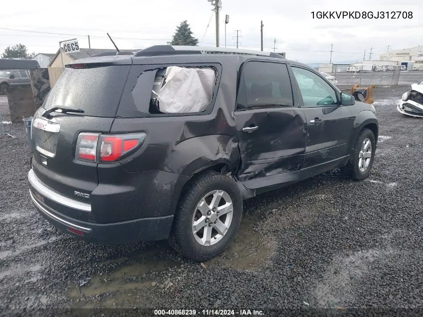 1GKKVPKD8GJ312708 2016 GMC Acadia Sle-2