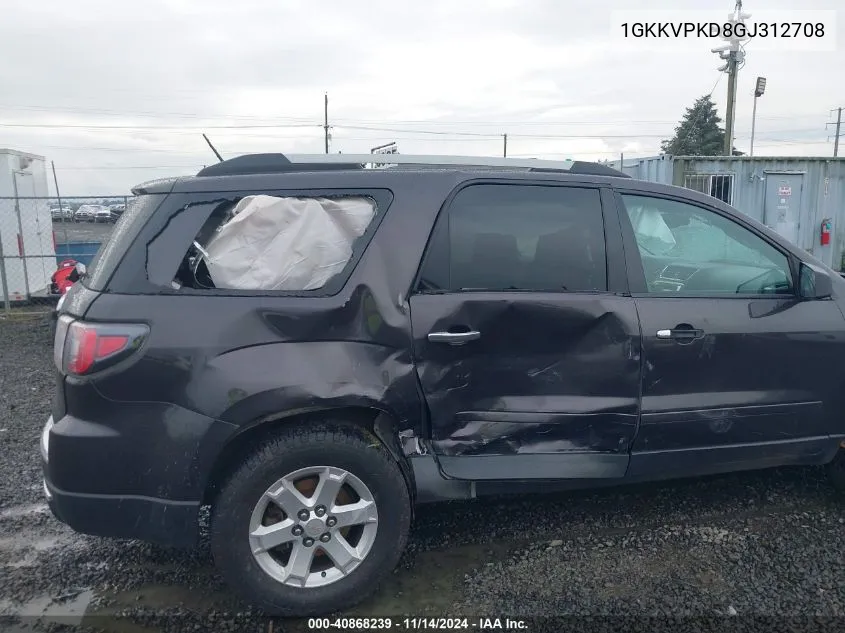 1GKKVPKD8GJ312708 2016 GMC Acadia Sle-2