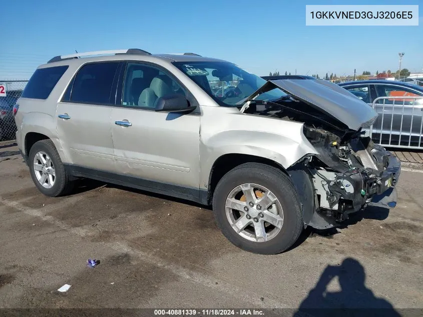 2016 GMC Acadia Sle-1 VIN: 1GKKVNED3GJ3206E5 Lot: 40881339