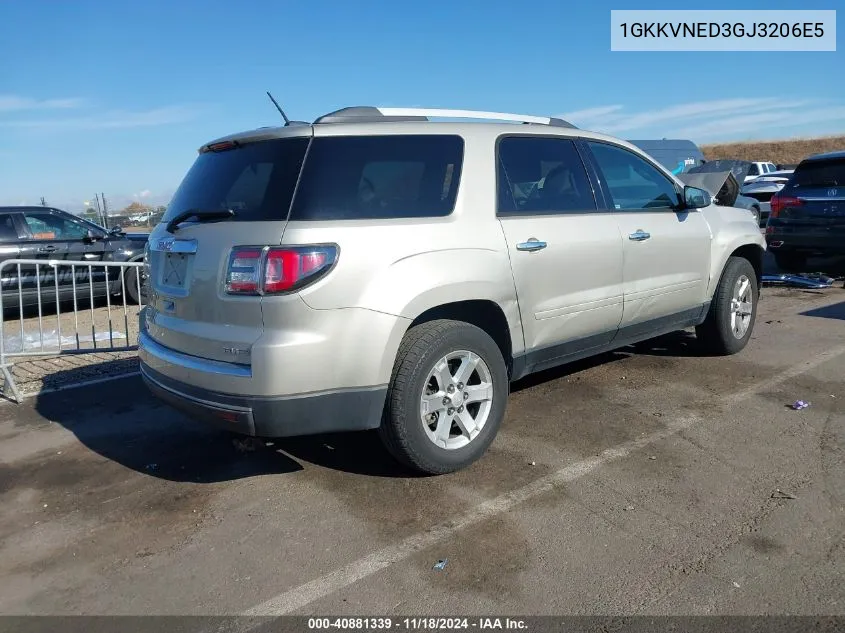 2016 GMC Acadia Sle-1 VIN: 1GKKVNED3GJ3206E5 Lot: 40881339