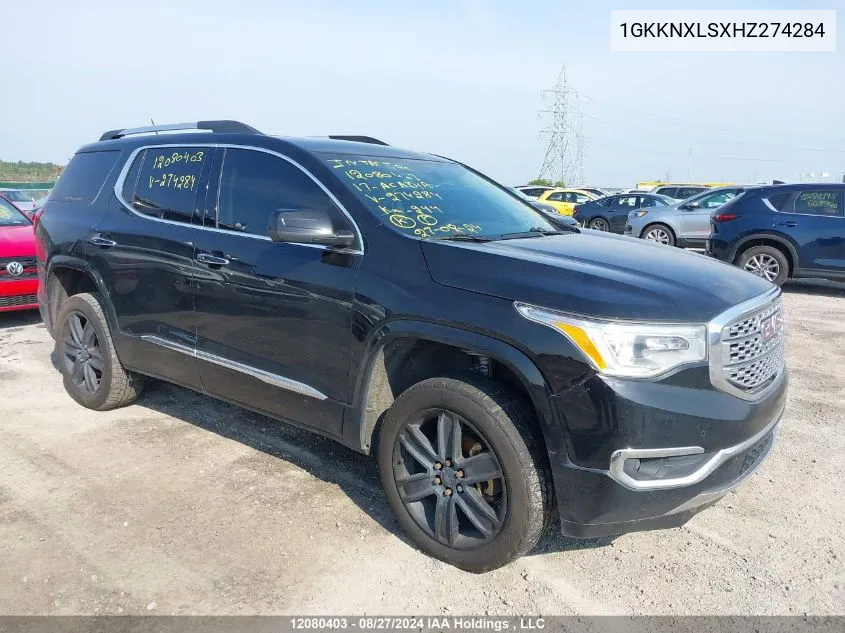 2017 GMC Acadia VIN: 1GKKNXLSXHZ274284 Lot: 12080403