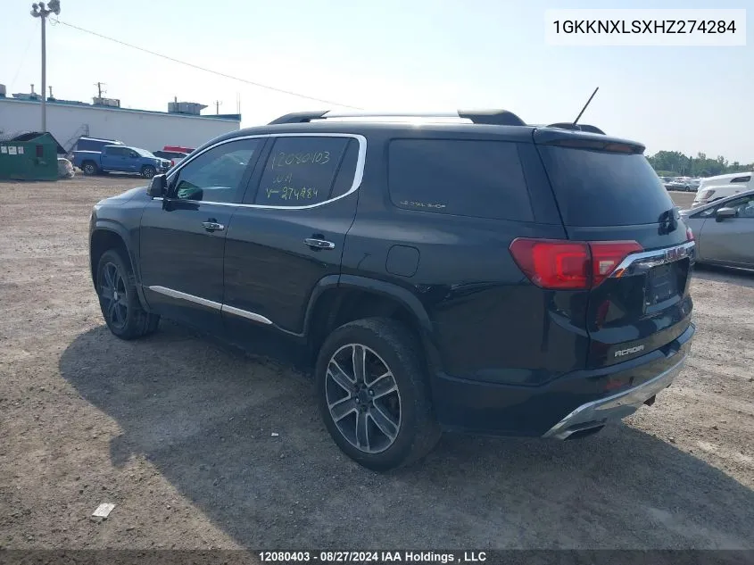 2017 GMC Acadia VIN: 1GKKNXLSXHZ274284 Lot: 12080403