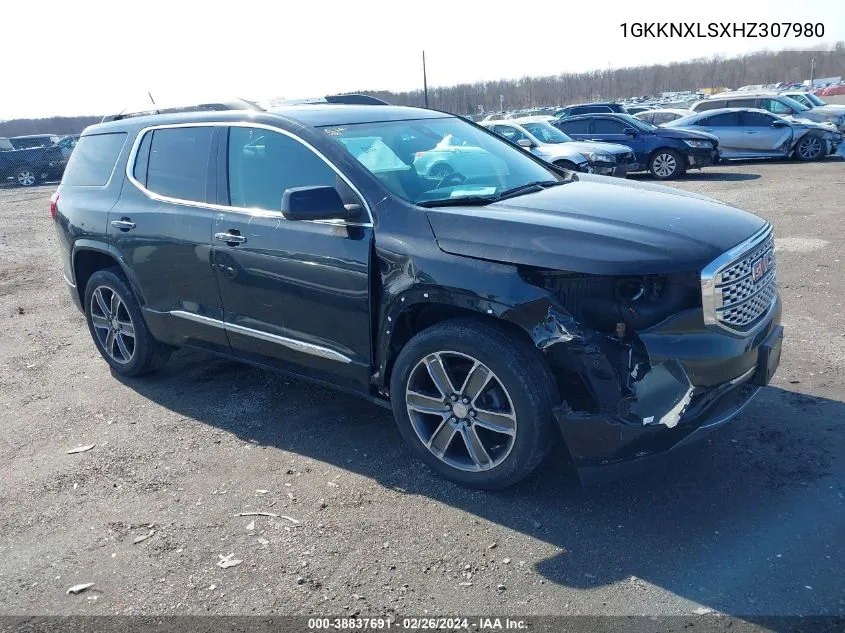 2017 GMC Acadia Denali VIN: 1GKKNXLSXHZ307980 Lot: 38837691