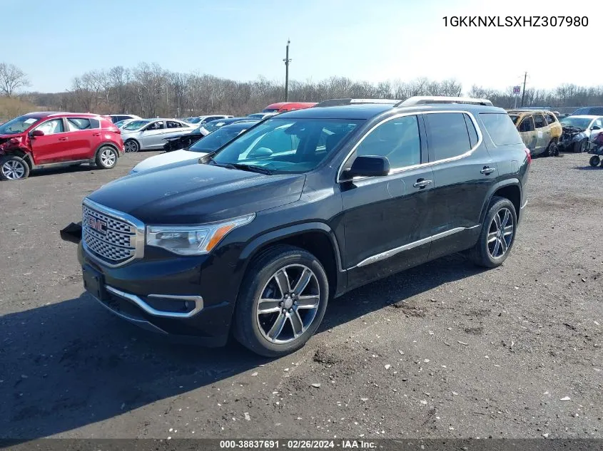 2017 GMC Acadia Denali VIN: 1GKKNXLSXHZ307980 Lot: 38837691