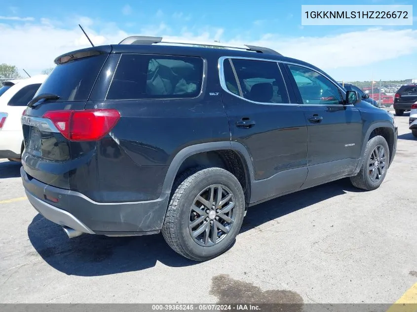 2017 GMC Acadia Slt-1 VIN: 1GKKNMLS1HZ226672 Lot: 39365245