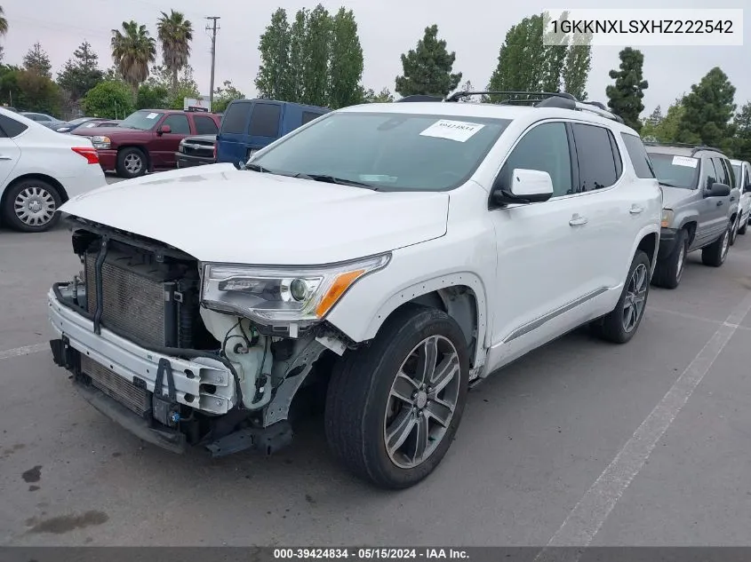 1GKKNXLSXHZ222542 2017 GMC Acadia Denali