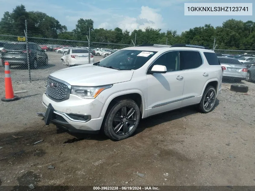 2017 GMC Acadia Denali VIN: 1GKKNXLS3HZ123741 Lot: 39623238