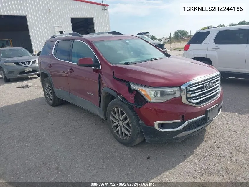 2017 GMC Acadia Sle-2 VIN: 1GKKNLLS2HZ244186 Lot: 39741792