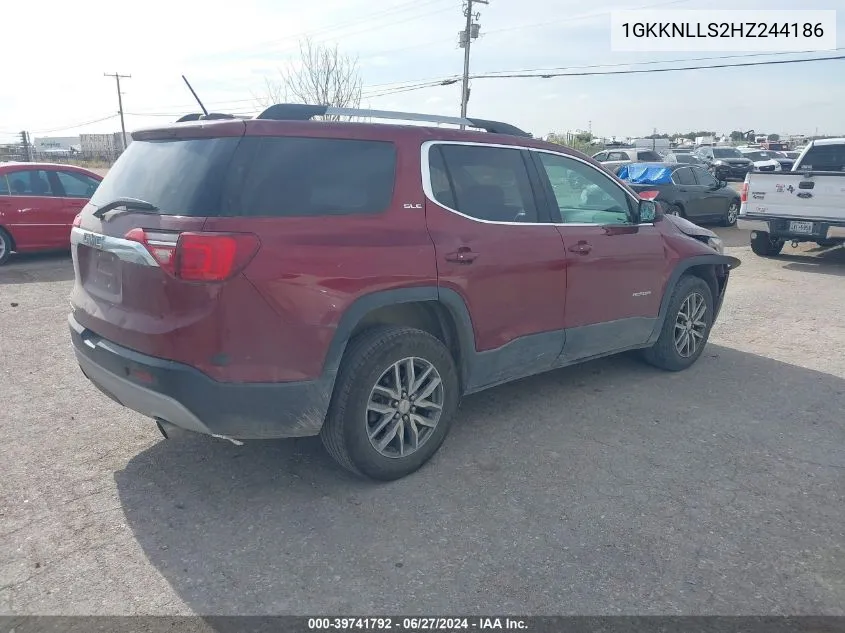 1GKKNLLS2HZ244186 2017 GMC Acadia Sle-2