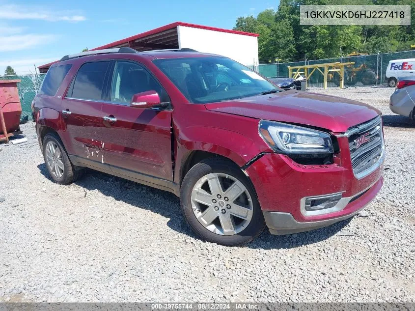 2017 GMC Acadia Limited VIN: 1GKKVSKD6HJ227418 Lot: 39755744