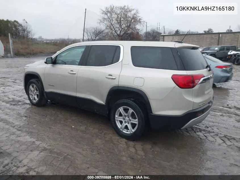 2017 GMC Acadia Sle-1 VIN: 1GKKNKLA9HZ165180 Lot: 39778805