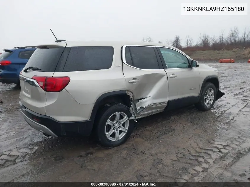 2017 GMC Acadia Sle-1 VIN: 1GKKNKLA9HZ165180 Lot: 39778805