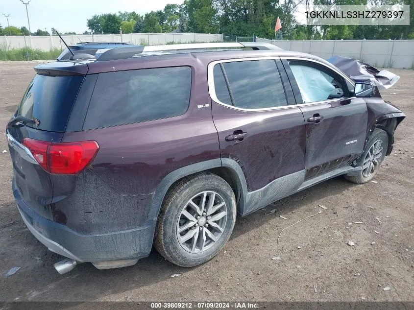 2017 GMC Acadia Sle-2 VIN: 1GKKNLLS3HZ279397 Lot: 39809212