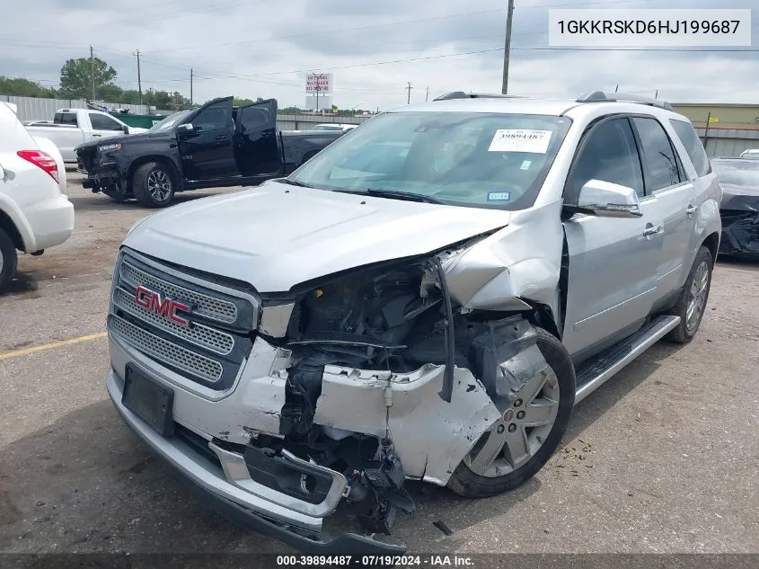 2017 GMC Acadia Limited VIN: 1GKKRSKD6HJ199687 Lot: 39894487