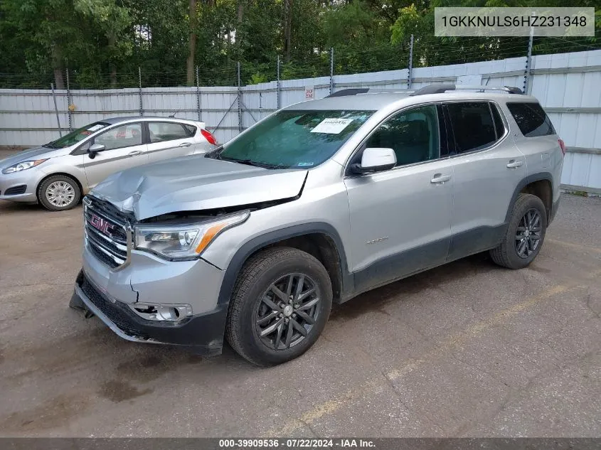 2017 GMC Acadia Slt-1 VIN: 1GKKNULS6HZ231348 Lot: 39909536