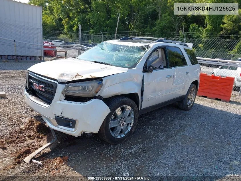 1GKKRSKD4HJ126625 2017 GMC Acadia Limited