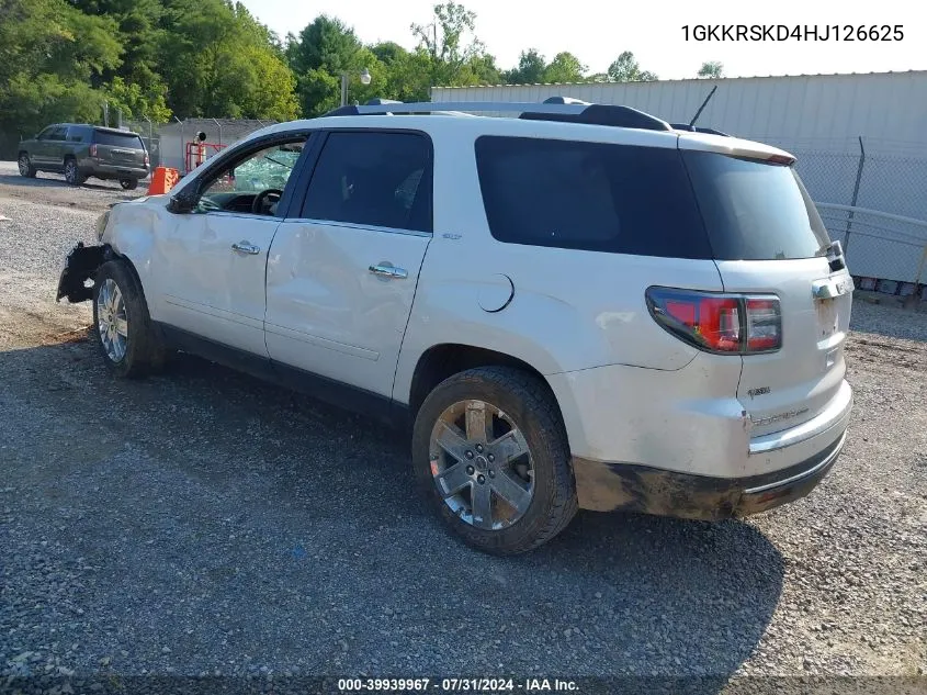 1GKKRSKD4HJ126625 2017 GMC Acadia Limited