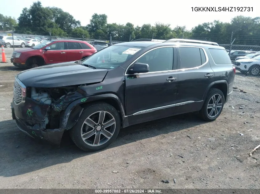 1GKKNXLS4HZ192731 2017 GMC Acadia Denali