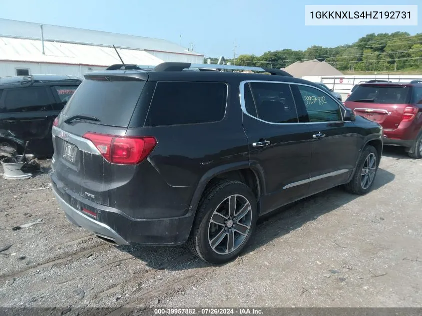 1GKKNXLS4HZ192731 2017 GMC Acadia Denali