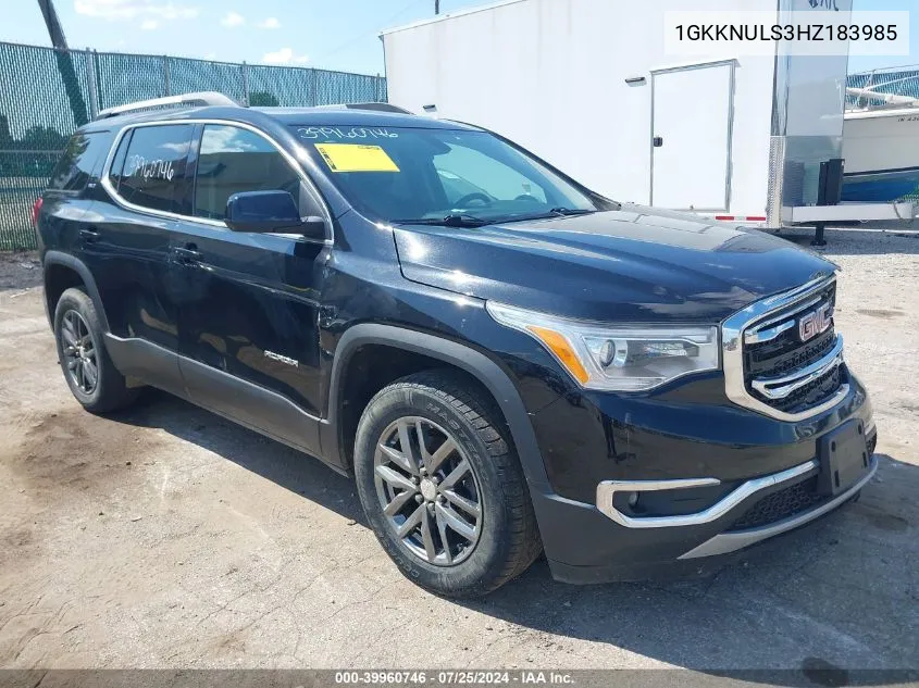 2017 GMC Acadia Slt-1 VIN: 1GKKNULS3HZ183985 Lot: 39960746