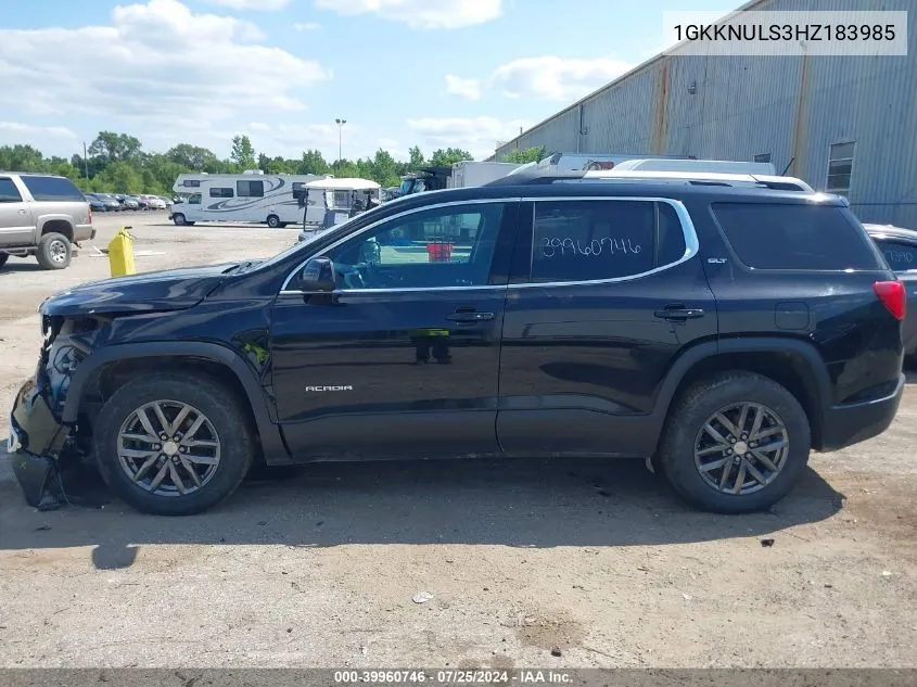 2017 GMC Acadia Slt-1 VIN: 1GKKNULS3HZ183985 Lot: 39960746