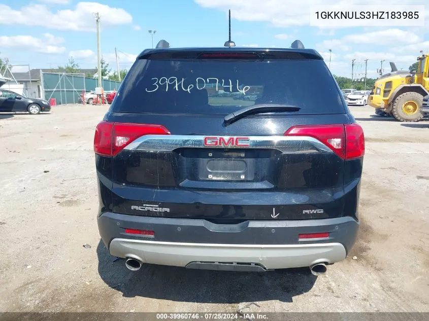 1GKKNULS3HZ183985 2017 GMC Acadia Slt-1