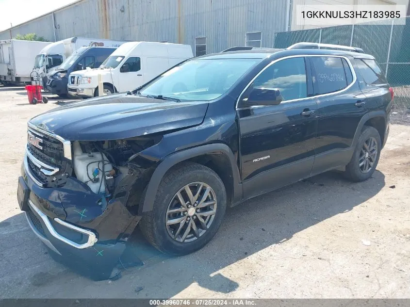 2017 GMC Acadia Slt-1 VIN: 1GKKNULS3HZ183985 Lot: 39960746