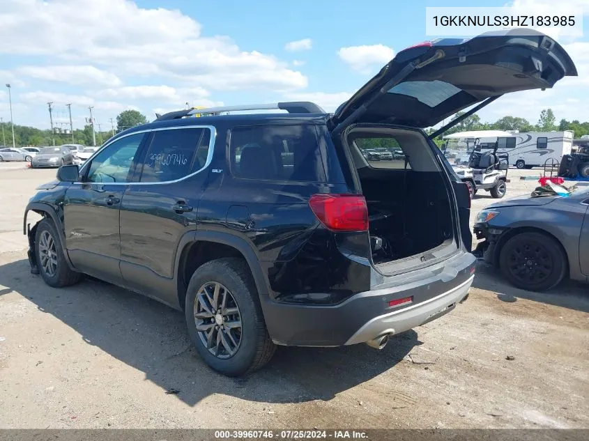 2017 GMC Acadia Slt-1 VIN: 1GKKNULS3HZ183985 Lot: 39960746