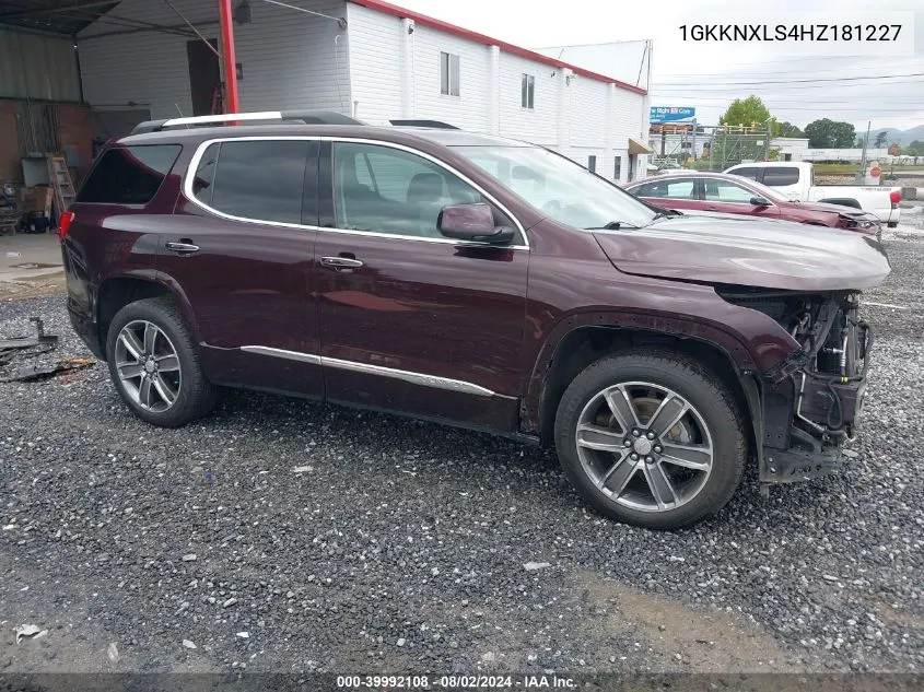 2017 GMC Acadia Denali VIN: 1GKKNXLS4HZ181227 Lot: 39992108