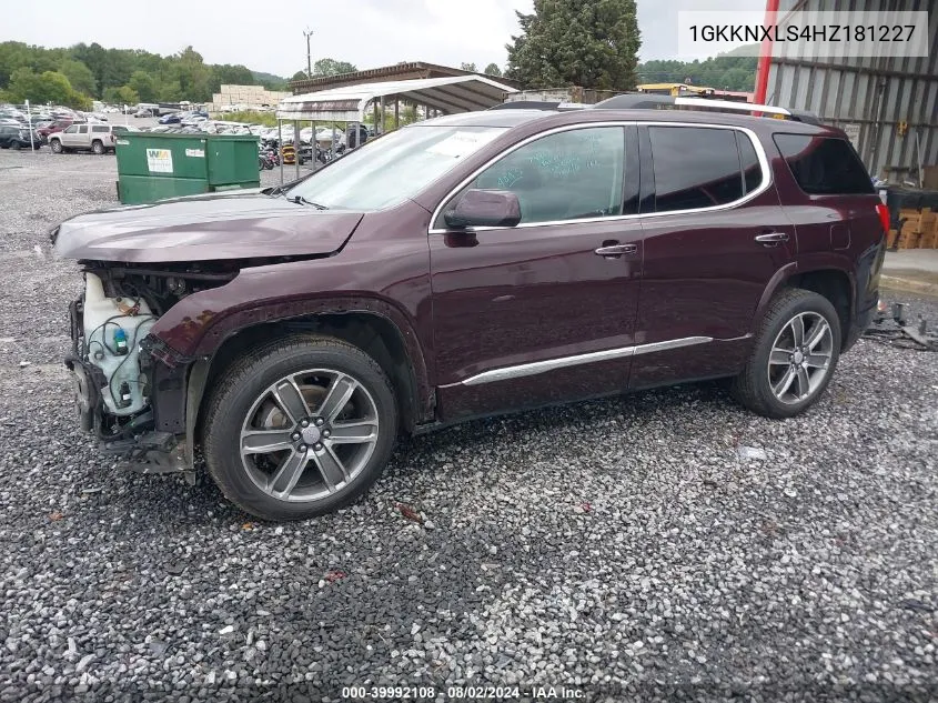 2017 GMC Acadia Denali VIN: 1GKKNXLS4HZ181227 Lot: 39992108