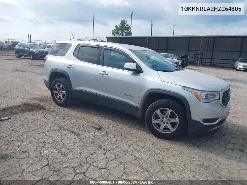 2017 GMC Acadia Sle-1 VIN: 1GKKNRLA2HZ264805 Lot: 40066481