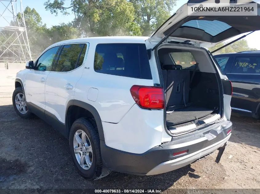 2017 GMC Acadia Sle-1 VIN: 1GKKNKLA6HZ221964 Lot: 40079633