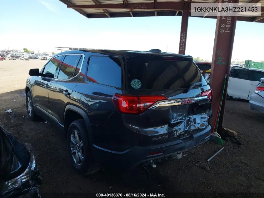 2017 GMC Acadia Sle-1 VIN: 1GKKNKLA3HZ221453 Lot: 40136370