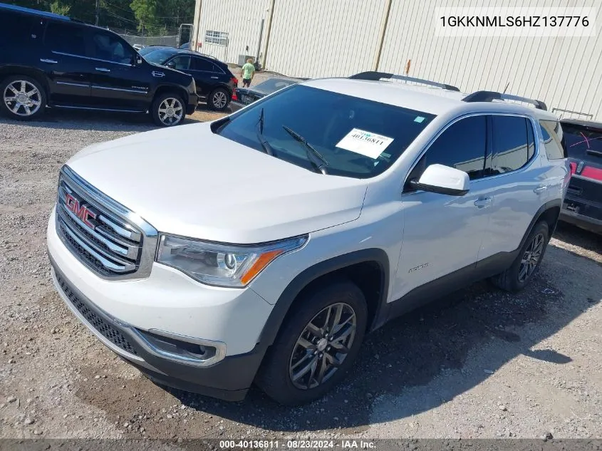 2017 GMC Acadia Slt-1 VIN: 1GKKNMLS6HZ137776 Lot: 40136811