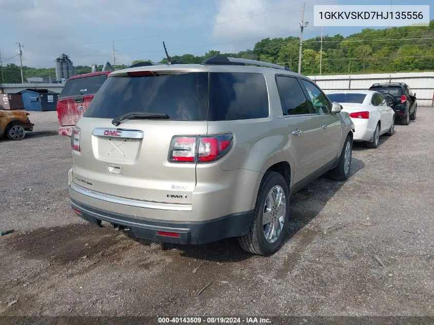 2017 GMC Acadia Limited VIN: 1GKKVSKD7HJ135556 Lot: 40143509