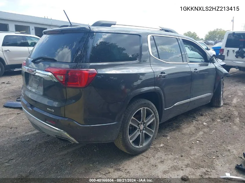 1GKKNXLS2HZ213415 2017 GMC Acadia Denali