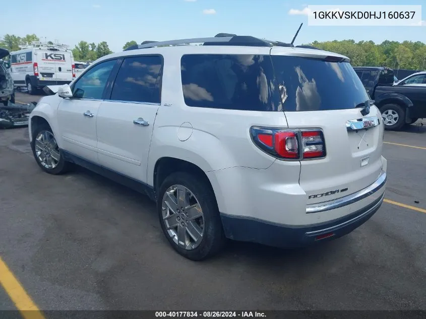 2017 GMC Acadia Limited VIN: 1GKKVSKD0HJ160637 Lot: 40177834