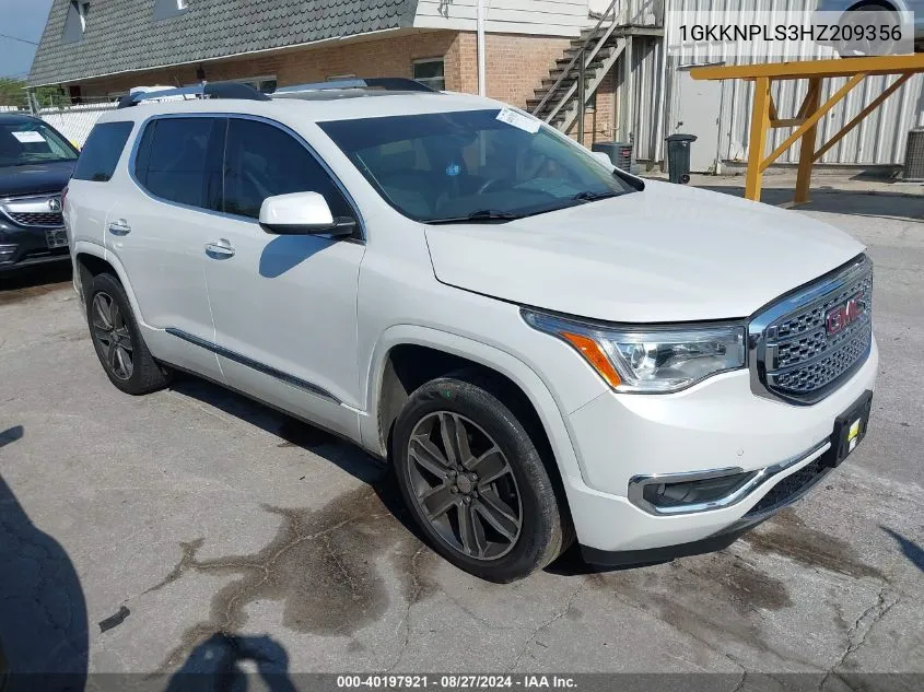 1GKKNPLS3HZ209356 2017 GMC Acadia Denali