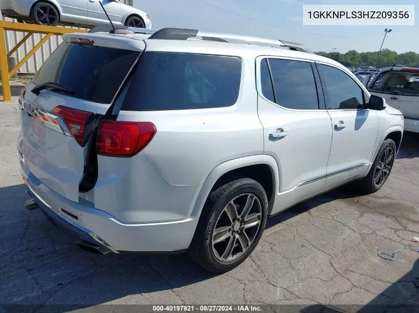 1GKKNPLS3HZ209356 2017 GMC Acadia Denali